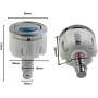 Pulsador de inodoro cromado de doble descarga de repuesto para tanque de cisterna fácil de instalar ABS 38-49 mm