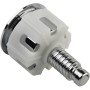Pulsador de inodoro cromado de doble descarga de repuesto para tanque de cisterna fácil de instalar ABS 38-49 mm