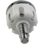 Pulsador de inodoro cromado de doble descarga de repuesto para tanque de cisterna fácil de instalar ABS 38-49 mm