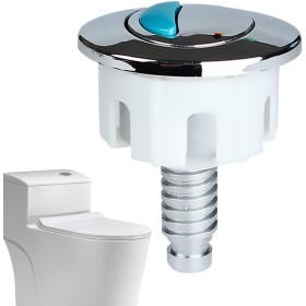 Botón de inodoro doble, botón de descarga, reemplazo de inodoro a prueba de óxido, botón de control de cable, botón de doble