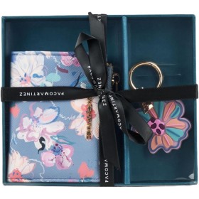 PACO MARTINEZ Set de Regalo para Mujer, Caja Regalo con Cartera Billetero para Mujer y Llavero a Juego en Colores Pastel con
