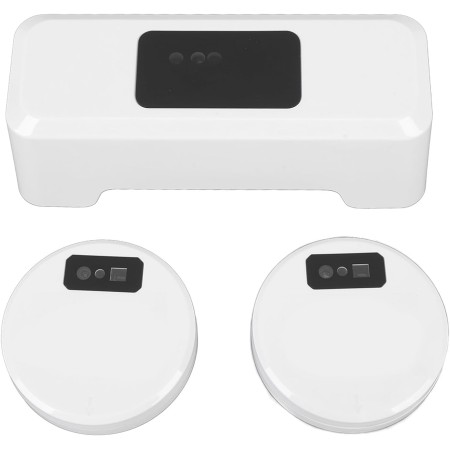 Kit de Descarga de Inodoro sin Contacto, 2 Sensores, Sensor Infrarrojo Recargable, Descarga Automática de Inodoro, Carga USB,