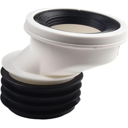 Zeroupshop Boquillas de inodoro de PVC, Boquilla de conexión de WC, Desagüe de inodoro Tubo de drenaje de inodoro Tubo de