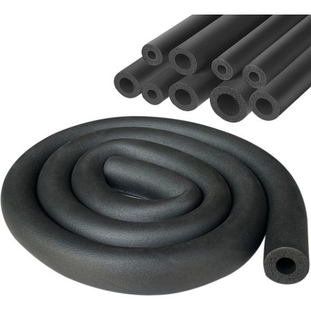 Aislamiento de Tuberías 9mm Tubo de Aislamiento Térmico NegroTubo Espuma Aislante para Conductos de Aire Acondicionado 1.8m