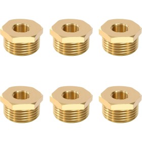1/2" Macho a 1/8" Hembra Latón Roscado Accesorios de Tubería, Hexagonal Hexagonal Conector Reductor de Tubería Roscada para