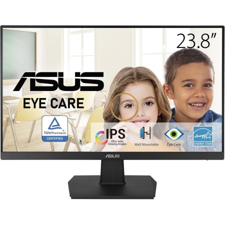 ASUS Monitor VA24EHF Eye Care Gaming 24" (IPS, Full HD, sin marcos, 100 Hz, sincronización adaptativa, MPRT de 1 ms, HDMI, luz