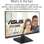 ASUS Monitor VA24EHF Eye Care Gaming 24" (IPS, Full HD, sin marcos, 100 Hz, sincronización adaptativa, MPRT de 1 ms, HDMI, luz