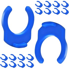 Qrity 20 Piezas Clips de Bloqueo de 3/8 Pulgadas, Abrazaderas de Clip de Bloqueo Azul, Clips de Bloqueo Pinzas para Sistemas de