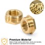 1/2" Macho a 1/8" Hembra Latón Roscado Accesorios de Tubería, Hexagonal Hexagonal Conector Reductor de Tubería Roscada para