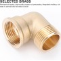 2 Piezas Ángulo de Codo de Latón 90° - 3/4" IG/AG, Ø20 mm Rosca Interna × Rosca Externa, Ángulo de Tubería de 3/4 Pulgadas,