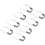 TOP-VIGOR 8 soportes de clip T10 U para bombilla LED, soporte de montaje de tubo fluorescente de acero inoxidable, abrazaderas