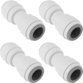 SG Store 4 Piezas Conector de Agua para Tubería de Ajuste A Presión Recto de 12 Mm Acoplamiento Recto de 12 Mm Pieza de Repuesto