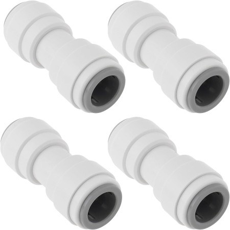 SG Store 4 Piezas Conector de Agua para Tubería de Ajuste A Presión Recto de 12 Mm Acoplamiento Recto de 12 Mm Pieza de Repuesto