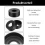Rosetas de Acero Inoxidable, 30mm, 6 Piezas Roseta de Cubierta Negra, Embellecedor Grifo Ducha, Cubierta de Ducha Decorativa de