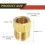 sourcing map Adaptador de tubería de latón, 3/8 SAE macho x 5/8 SAE hembra, adaptador de tubo acampanado para línea de gas de