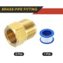 sourcing map Adaptador de tubería de latón, 3/8 SAE macho x 5/8 SAE hembra, adaptador de tubo acampanado para línea de gas de