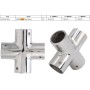 MJS015 Cruz Pipe Fitting, 4 Way Cross Fitting Conector de acero inoxidable de soldadura a tope Cruz 4 maneras Splitter Pipe