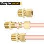 sourcing map 10 accesorios de tubo de compresión de latón, tubo de 5/16 pulgadas OD x 3/8 pulgadas NPT macho adaptador de