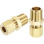sourcing map 10 accesorios de tubo de compresión de latón, tubo de 5/16 pulgadas OD x 3/8 pulgadas NPT macho adaptador de