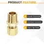 sourcing map 10 accesorios de tubo de compresión de latón, tubo de 5/16 pulgadas OD x 3/8 pulgadas NPT macho adaptador de