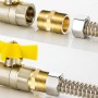 2 piezas de accesorios de tubería de latón NPT macho de 3/4 x 3/4 pulgadas, adaptador de tubo macho NPT, conector de latón