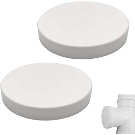 SULIUDAJI 2 Piezas Tapón Decorativo De Pvc Dn 110 - Inserto Protector De Tubería De Alcantarillado De Pvc, Tapa De Extremo Para