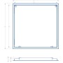 Trampilla de inspección enrasada de 600x600 mm de acero galvanizado, acabado blanco con sistema sencillo de apertura/cierre a