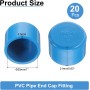 sourcing map 10 piezas de tapas de extremo de tubo de PVC, 40 mm de diámetro interior para muebles, adaptador de enchufe de tubo