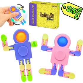 Bolonki 25 Robots Spinner Pop it - Regalos Cumpleaños Niños Colegio, Detalles Cumpleaños Niños 4 5 6 7 8 9 10 años, Regalitos