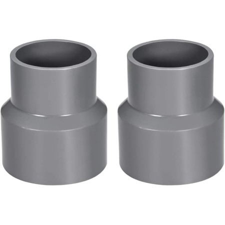 TOP-VIGOR 2 acoplamientos reductores DWV de PVC, conector adaptador de tubería de 50 mm x 75 mm, reductor de conducto para