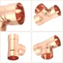 MACHSWON 1 accesorio en T de cobre de 3,5 cm, diámetro interior de 35 mm, 1,2 mm de grosor, conector de tubo en forma de T a