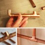 MACHSWON 1 accesorio en T de cobre de 3,5 cm, diámetro interior de 35 mm, 1,2 mm de grosor, conector de tubo en forma de T a