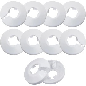 Roseta para Tubo de Calefacción, 10 Piezas Rosetón Individual para Tubo de Calefacción, 21,5 mm de Diámetro, Decoración para