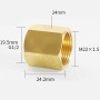 1 pieza M3 M4 M5 M6 M8 M10 M12 M14 M22 conector de tubo adaptador de acoplamiento de varilla hexagonal de latón hembra métrico