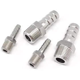 MEXEWORD Adaptador de unión de tubería de Alta presión de Acero Inoxidable 304 con Rosca Macho M4 M5 M6 M8 M10 M12 M14 M20(M10x1