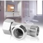 2pcs Válvula Desviadora 3 Vias, Valvula Adaptador 3/8" a 1/2" 3 way Conector 180° de Rotación Niquelado Válvula Conector en T