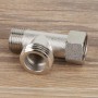 2pcs Válvula Desviadora 3 Vias, Valvula Adaptador 3/8" a 1/2" 3 way Conector 180° de Rotación Niquelado Válvula Conector en T