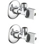llave de paso 1/2"-3/8", contiene 2 unidades. Llave de escuadra, válvula de corte de agua, ideal para baños, cocinas, bares o