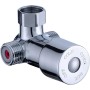 Yhenlovtt Válvula mezcladora de agua fría caliente, mezclador termostático G1/2, control de temperatura ajustable, para grifo