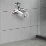 Yhenlovtt Válvula mezcladora de agua fría caliente, mezclador termostático G1/2, control de temperatura ajustable, para grifo