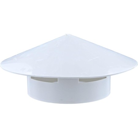 Rejilla de ventilación de PVC con capucha redonda para evitar daños por agua eficiente, en 75 tubos de 160 mm (110 mm)