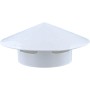 Rejilla de ventilación de PVC con capucha redonda para evitar daños por agua eficiente, en 75 tubos de 160 mm (110 mm)