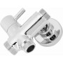 Separador Desviador de Ducha de Baño de Cobre Redondo Montado en la Pared G1/2con Accesorios de Base para Manguera de Ducha,