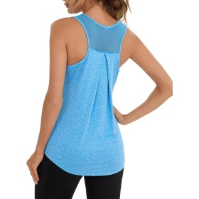 Terecey Women's Tank Top Mesh Back Fitness Tank Top for Workout Running