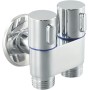 ZiStarlilife Grifo de doble control, G1/2 1 en 2 salidas ángulos de control doble grifo de lavadora, válvulas triangulares de