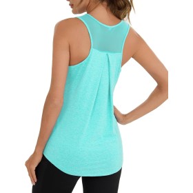 Terecey Women's Tank Top Mesh Back Fitness Tank Top for Workout Running