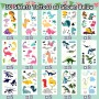 Leesgel 30 Hojas Tatuajes Temporales Niños, Luminoso Tatuajes Temporales Unicornio/Dinosaurio/Sirena, Detalles Regalos