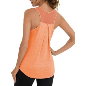 Terecey Women's Tank Top Mesh Back Fitness Tank Top for Workout Running