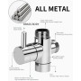 TPZORJX 1 pieza Válvula de conversión de 3 vías Válvula de 3 vías Válvula angular de 1/2 pulgada para lavabo, bañera, cabezal de