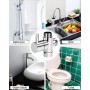 TPZORJX 1 pieza Válvula de conversión de 3 vías Válvula de 3 vías Válvula angular de 1/2 pulgada para lavabo, bañera, cabezal de